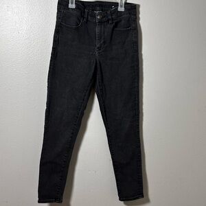 American Eagle Classic Black‎ Women's Jegging Jeans Next Level Stretch size 6 S